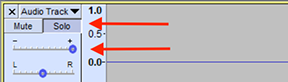 audacity solo and gain options